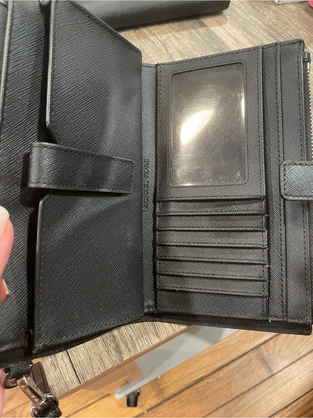 Michael Kors Black Saffiano Zip Wristlet Wallet - Picture 7 of 7